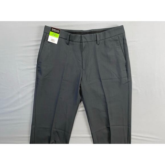 Kennith Cole Reaction Techni-Cole Slim Fit Performance Dress Pants. Gray, 34X30. - Picture 3 of 7
